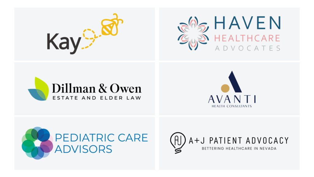 The six logos of healthcare advocates using Primary Record as a platform to help families.